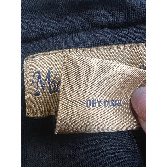 Midnight Velvet Black Blazer With White Ruffles Size 6 - Picture 4 of 5